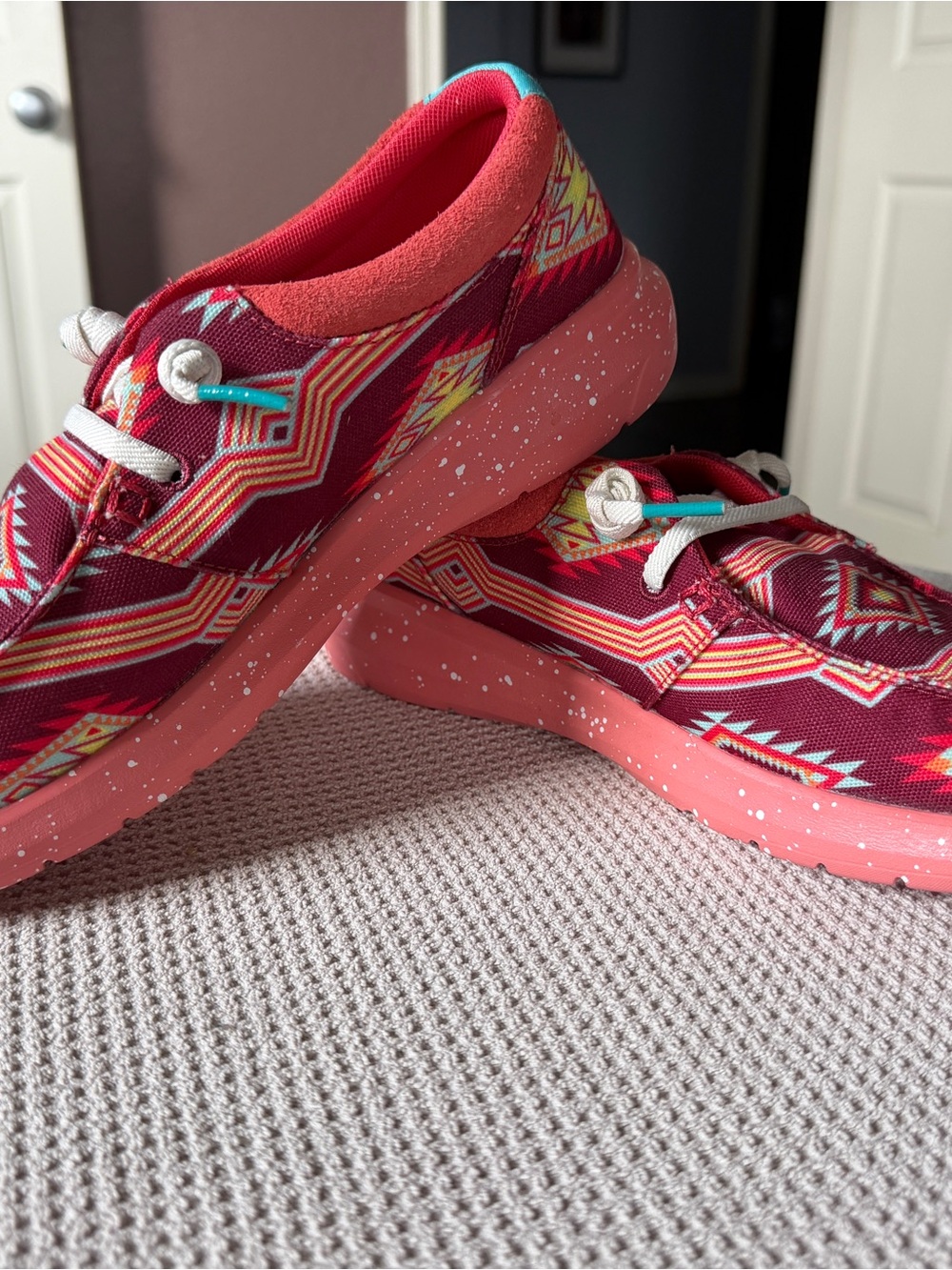Ariat Women’s Pink Geo-Pattern Sneakers